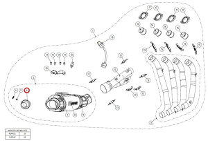 AKRAPOVIC アクラポビッチ 【リペアパーツ】V-TUV175 noise insert CB650F CBR650F NINJA650 Z650 HONDA ホンダ KAWASAKI カワサキ バッフル・インナーサイレンサー マフラー