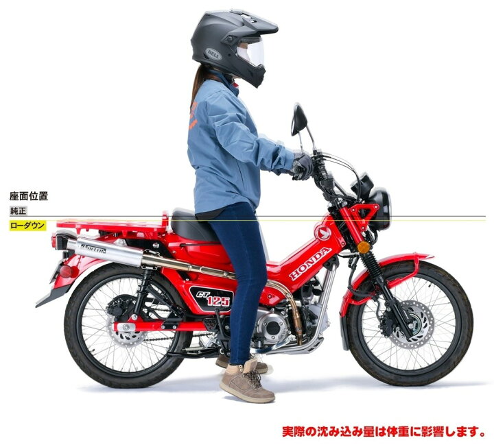楽天市場】ZETA ジータ リヤショック ローダウンスプリング CT125 
