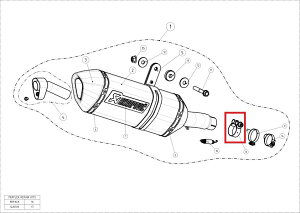 AKRAPOVIC AN|rb` yyAp[czP-R86 clamp SS NINJA250R NINJA300 Z250 Z300 KAWASAKI JTL }t[NvET{gNv }t[