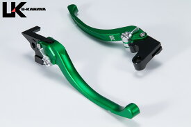 U-KANAYA ユーカナヤ ツーリングタイプ アルミビレットレバーセット KSRプロ KAWASAKI カワサキ レバーカラー：マットグリーン / アジャスターカラー：マットオレンジ