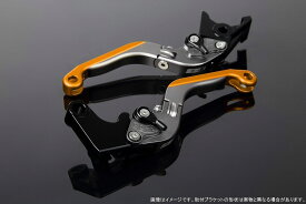 SPEEDRA スピードラ アルミビレットアジャストレバーセット 可倒延長式 Z1000 (水冷) ZX-10R ZX-12R ZX-6R ZX-9R ZZR400 ZZR600 ヴェルシス1000 レバー本体カラー：マットチタン / アジャスターカラー：マットブラック / エクステンションカラー：マットゴールド