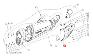AKRAPOVIC AN|rb` yyAp[czP-HSB10SO2 heat shield ca S1000XR BMW }t[K[hEq[gK[h }t[