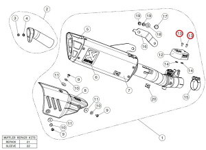 AKRAPOVIC AN|rb` yyAp[czP-FB74 screw Z800 YZF-R6 KAWASAKI JTL YAMAHA }n ̑}t[IvVECi }t[