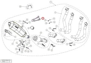 AKRAPOVIC アクラポビッチ 【リペアパーツ】P-MBK10E1 muffler bracket NINJA H2 H2R KAWASAKI カワサキ マフラーステー マフラー