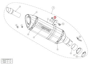 AKRAPOVIC AN|rb` yyAp[czP-MCCR26 muffler clamp ca CBR300R GSX-R1000 V-STROM650 FZ8 FEZER HONDA z_ SUZUKI XYL YAMAHA }n TCT[oh }t[