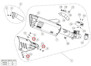 AKRAPOVIC AN|rb` yyAp[czP-DRH5/SP washer S1000RR S1000XR MULTISTRADA1200 MULTISTRADA1200S CBR1000RR SP SP2 FZ-10 MT-10 YZF-R1 YZF-R6 BMW DUCATI hDJeB HONDA z_ YAMAHA }n ̑}t[IvV