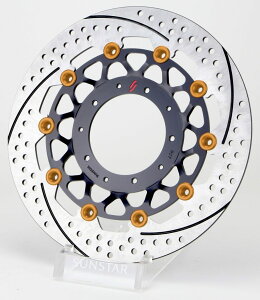 SUNSTAR サンスター プレミアムレーシング 'ホール&スリットタイプ' フロントディスクローター CB400SB CB400SF VTEC Revo HONDA ホンダ ブレーキディスクローター ブレーキ 左用 / フローティングピン