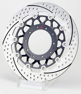 SUNSTAR サンスター プレミアムレーシング 'ホール&スリットタイプ' フロントディスクローター CB400SB CB400SF VTEC Revo HONDA ホンダ ブレーキディスクローター ブレーキ 左用 / フローティングピン