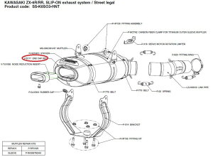 AKRAPOVIC AN|rb` yyAp[czV-EC17 end cap set ZX-6R KAWASAKI JTL }t[GhLbv }t[