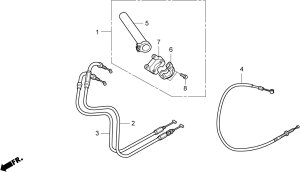 HRC �G�C�`�A�[���V�[ �X���b�g���P�[�u�� CBR1000RR HONDA �z���_ �X���b�g�����C���[�E�A�N�Z�����C���[ �n���h�����Ӄp�[�c �n���h��