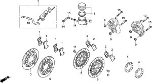 HRC �G�C�`�A�[���V�[ �u���[�L�p�b�h (N615) CBR1000RR HONDA �z���_ �u���[�L