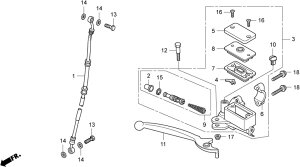 HRC �G�C�`�A�[���V�[ �u���[�L�z�[�X NSF100 HONDA �z���_ �u���[�L�z�[�X�E�N���b�`�z�[�X �u���[�L