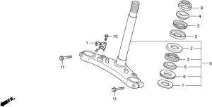 HRC �G�C�`�A�[���V�[ �X�e�A�����O�X�e�� NSF100 HONDA �z���_ �g���v���c���[�E�X�e���E�A���_�[�u���P�b�g �n���h��