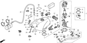 HRC �G�C�`�A�[���V�[ �^���N�}�E���g���o�[B NSF250R HONDA �z���_ ���̑��K�\�����^���N�I�v�V�����E��C���i �^���N�֘A �O��