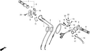 HRC �G�C�`�A�[���V�[ �X���b�g���p�C�v NSF250R HONDA �z���_ �C���i�[�p�C�v�E�X���b�g���R�[�� �n���h��