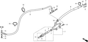 HRC �G�C�`�A�[���V�[ V�`���[�u NSF250R HONDA �z���_ �u���[�L�z�[�X�E�N���b�`�z�[�X �u���[�L