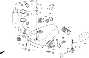 HRC �G�C�`�A�[���V�[ �^���N�}�E���g�s�� RS125R HONDA �z���_ ���̑��K�\�����^���N�I�v�V�����E��C���i �^���N�֘A �O��