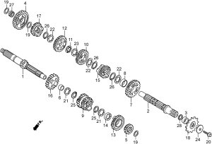 HRC �G�C�`�A�[���V�[ COLLAR (�J���[) C-SHAFT RS125R HONDA �z���_ �~�b�V�����E�M�A �G���W���p�[�c �G���W��