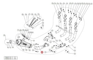AKRAPOVIC アクラポビッチ 【リペアパーツ】L-B10R3 link pipe SS S1000R S1000RR BMW エキゾーストパイプ マフラー