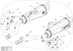 AKRAPOVIC AN|rb` yyAp[czP-HSB16R1L heat shield ca K1600GT K1600GTL BMW }t[K[hEq[gK[h }t[