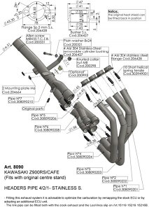 LeoVince Ir` HEADERS PIPES Z 900 RS CAFE KAWASAKI JTL GL][XgpCv }t[