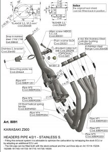 LeoVince レオビンチ HEADERS PIPES Z 900 KAWASAKI カワサキ エキゾーストパイプ マフラー