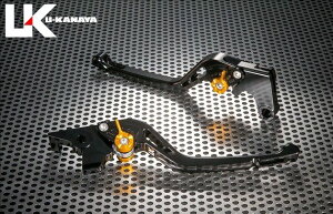 U-KANAYA ユーカナヤ GPタイプ アルミビレットレバーセット ジクサー150 ジクサー250 ジクサーSF250 SUZUKI スズキ ブレーキ・クラッチレバーセット ハンドル周辺パーツ ハンドル レバーカラー:ブ