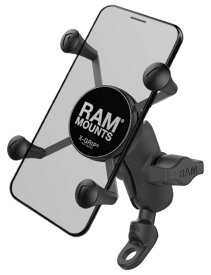 RAM MOUNTS ラムマウント Xグリップ＆9mm穴ミラーフレームベースセット(ショートアーム) スマートフォンホルダー・スマートフォンマウント 電子機器類