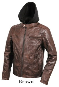 DEGNER fOi[ U[t[fB[WPbg^Leather Hoody Jacket U[WPbg WPbg Ap