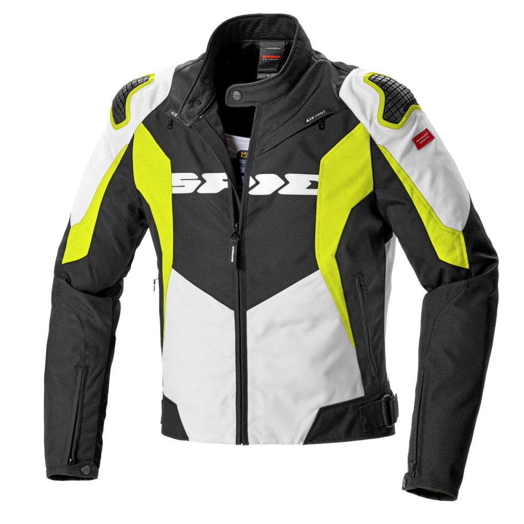 PRO LEATHER & MESH MOTORCYCLE WATERPROOF JACKET BLACK WITH EXTERNAL ARMOR L 