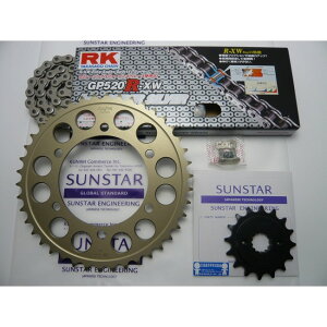 SUNSTAR �T���X�^�[ �t�����g�E���A�X�v���P�b�g���`�F�[���E�J�V���W���C���g�Z�b�g ZEPHYR400X KAWASAKI �J���T�L �X�v���P�b�g�E�`�F�[���Z�b�g �쓮�n �`�F�[�������FRK��SV520XRE�i�V���o�[�`�F