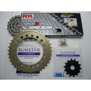 SUNSTAR �T���X�^�[ �t�����g�E���A�X�v���P�b�g���`�F�[���E�J�V���W���C���g�Z�b�g CBR250R HONDA �z���_ �X�v���P�b�g�E�`�F�[���Z�b�g �쓮�n �`�F�[�������FRK��SV520XRE�i�V���o�[�`�F�[���j