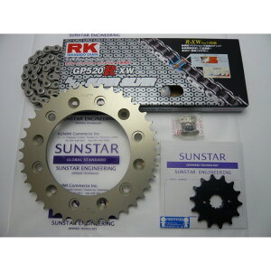 SUNSTAR �T���X�^�[ �t�����g�E���A�X�v���P�b�g���`�F�[���E�J�V���W���C���g�Z�b�g CRF250L RALLY HONDA �z���_ �X�v���P�b�g�E�`�F�[���Z�b�g �쓮�n �`�F�[�������FRK��SV520XRE�i�V���o�[�`�F�[