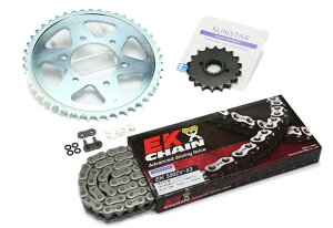 SUNSTAR �T���X�^�[ �t�����g�E���A�X�v���P�b�g���`�F�[���E�J�V���W���C���g�Z�b�g CB1300 SUPER BOLD�fOR FOUR HONDA �z���_ �X�v���P�b�g�E�`�F�[���Z�b�g �쓮�n �`�F�[�������FEK��STD530ZVX3�i�X