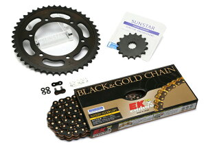 SUNSTAR サンスター フロント・リアスプロケット&チェーン・カシメジョイントセット ZEPHYR750 ZEPHYR750RS KAWASAKI カワサキ スプロケット・チェーンセット 駆動系 チェーン銘柄:EK製BKGP525SRX2(ブ