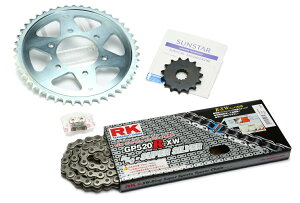 SUNSTAR �T���X�^�[ �t�����g�E���A�X�v���P�b�g���`�F�[���E�J�V���W���C���g�Z�b�g FZ400 YAMAHA ���}�n �X�v���P�b�g�E�`�F�[���Z�b�g �쓮�n �`�F�[�������FRK��SV520XRE�i�V���o�[�`�F�[���j