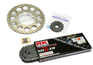 SUNSTAR �T���X�^�[ �t�����g�E���A�X�v���P�b�g���`�F�[���E�J�V���W���C���g�Z�b�g MT-07 XSR700 YAMAHA ���}�n �X�v���P�b�g�E�`�F�[���Z�b�g �쓮�n �`�F�[�������FRK��STD525XRE�i�X�`�[���`�F