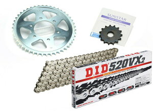 SUNSTAR �T���X�^�[ �t�����g�E���A�X�v���P�b�g���`�F�[���E�J�V���W���C���g�Z�b�g ZEPHYR �� KAWASAKI �J���T�L �X�v���P�b�g�E�`�F�[���Z�b�g �쓮�n �`�F�[�������FDID��SS520VX3�i�V���o�[�`�F