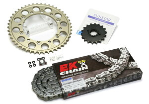 SUNSTAR サンスター フロント・リアスプロケット&チェーン・カシメジョイントセット CBR1000RR HONDA ホンダ スプロケット・チェーンセット 駆動系 チェーン銘柄:EK製CRNP530ZVX3(シルバーチェー