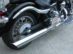 KENTEC ケンテック ロングスラッシュカット スリップオンマフラー 101Φ XV1900Aミッドナイトスター YAMAHA ヤマハ マフラー