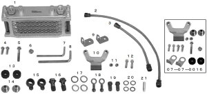 SP武川 SPタケガワ コンパクトクールオイルクーラーキット 4段 ゴリラ モンキー HONDA ホンダ オイルクーラー 冷却関連 エンジン