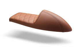 C-RACER シーレーサー 汎用カフェレーサーシート フルカバード 生地の仕様：Brown：ブラウン / ステッチカラー：Brown：ブラウン / ステッチタイプ：CHEVRON (V shape)：V字