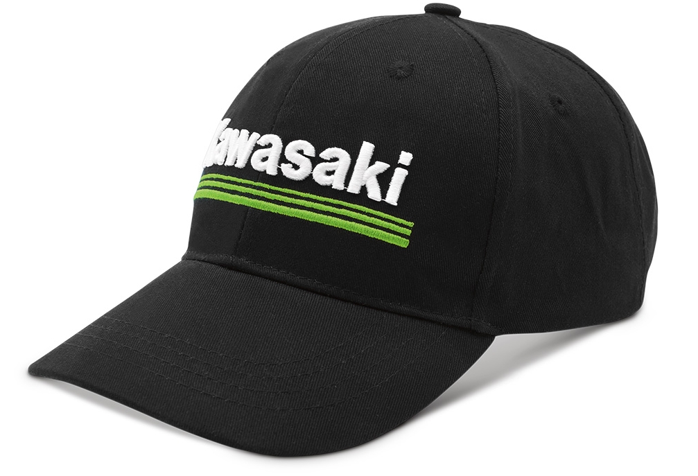 US KAWASAKI北米カワサキ純正アクセサリー マート キャップ帽子 3 グリーンライン 引出物 ロゴキャップ Lines 北米カワサキ純正アクセサリー KAWASAKI Cap Logo Green