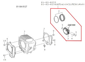 SP SP^PK yCizPISTON KIT (125cc/SCUT)/12VL[ (Superhead +Rp) {AAbvLbg GWp[c GW