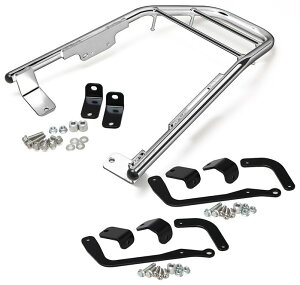 ENDURANCE エンデュランス リアキャリア+サイドバッグサポートセット MEGURO S1 W230 KAWASAKI カワサキ リアキャリア 外装 リアキャリア:メッキ(ニッケルクロムメッキ)