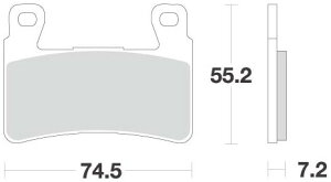 ACCOSSATO �A�R�T�b�g �u���[�L�p�b�h AGPA105 CB400SF CB400SB [�X�[�p�[�{���h�[��] CBR600F CBR600RR HORNET600 [�z�[�l�b�g] CBR900RR FIRE BLADE [�t�@�C�A�u���[�h] BR929RR BR954RR VTR1000SP CB1100 CB1300SF CB1300SB HONDA �z