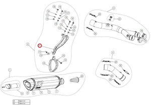 AKRAPOVIC AN|rb` yyAp[czP-MBY10E1 muffler bracket YZF-R1 YAMAHA }n }t[Xe[ }t[
