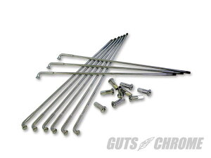 GUTS CHROME ガッツクローム 【W&W】コンベンショナルリム用18インチスポークセット HARLEY-DAVIDSON ハーレーダビッドソン スポーク・ニップル ホイール関連 足回り