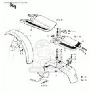 CMS V[GGX Rear Fender DamperCrubber Z1 KAWASAKI JTL hUS