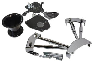 Garage T&F ガレージ ファンネル&プッシュロッドカバーセット シャドウ400 HONDA ホンダ プッシュロッドカバー エンジンパーツ エンジン エアクリーナー部分:ブラック仕上げ